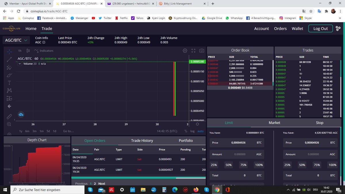 ApuriCoin's tweet photo. Exlusive ExchangeToken der #Bitcoin-Börsen wie ##Binance und #OKex erfreuen sich steigender Beliebtheit.
Auf der #COINXPLUS von #Apuri ist der #AGC der #ExchangeToken.For 80 #Bitcoins stehen AGCs im Sell bei 0,45$
SignIn kostenfrei auf https://t.co/quqTvoe5sp Buy AGC with #BTC https://t.co/xgeY89VMoK