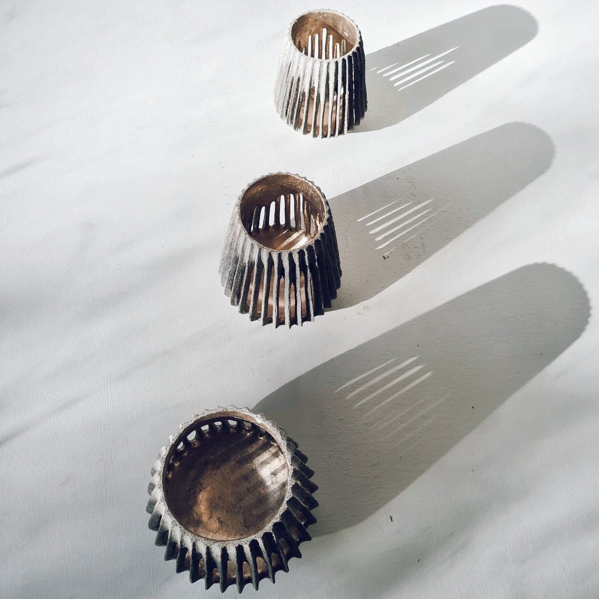 Vessels with Gills and gold leaf.  These will be in my next web shop update next Thursday (29th October, 8pm UK time)