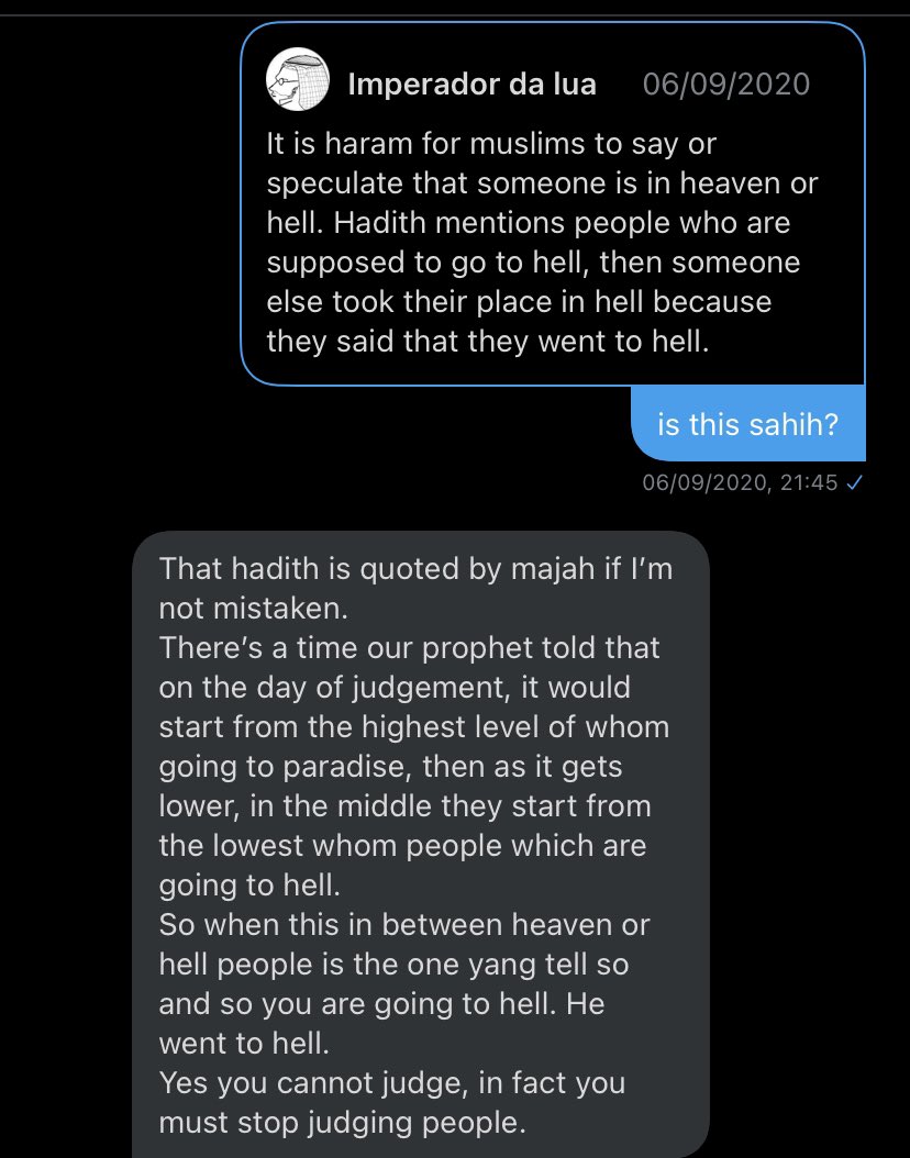 can you tell someone they're going to Hell for their sins?examples:"orang bunuh diri ni confirm neraka""ahli neraka dia ni tanya soalan mcm kafir"