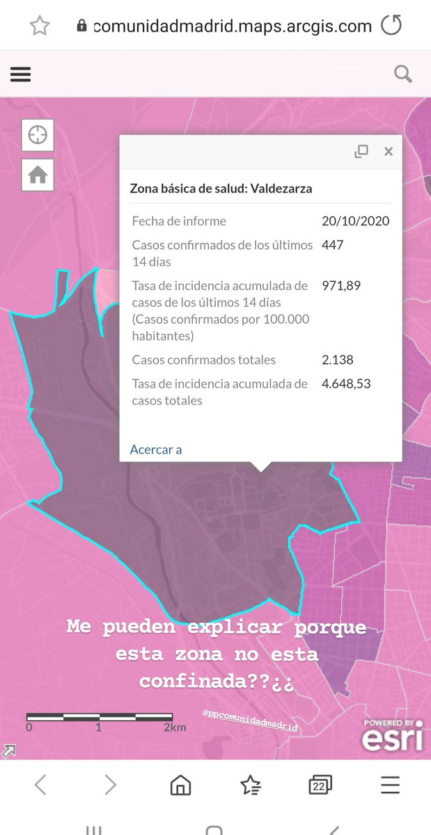 xikitinvk's tweet photo. @IdiazAyuso @ComunidadMadrid @ppmadrid 
?Me pueden explicar porque esta zona sanitaria no esta confinada?.
¿Y los barrios obreros del sur si?. https://t.co/moihsjEWHL