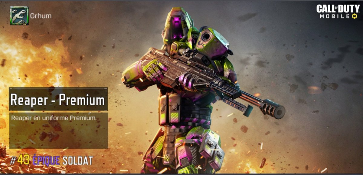 😁 Reaper - Premium
#codmobile #callofdutymobile #codm #battleroyale #multijoueur https://t.co/22cbGvUO1T