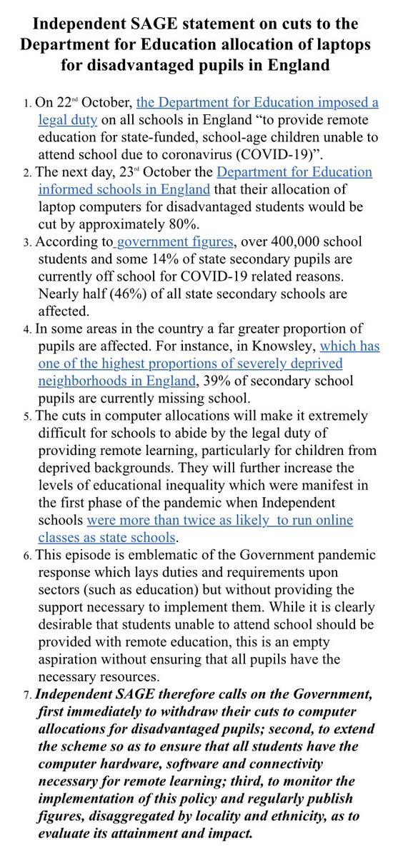 Independent SAGE tweet media