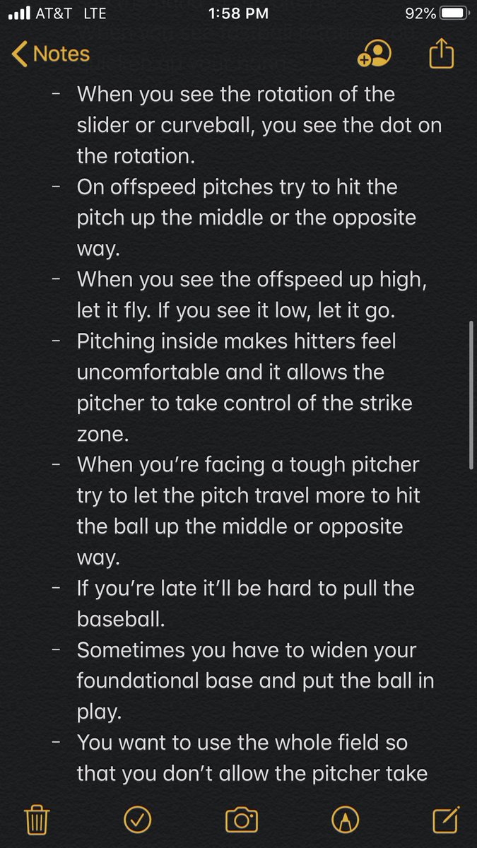 CoachCasto's tweet photo. I enjoyed listening to the @baseballout Podcast with former MLB player and Hitting coach @MeHitMan. What a fantastic discussion on barreling up the baseball, mechanics of hitting, and mindset of quality hitters. Here are my notes! 👊🎧⚾️📝 https://t.co/B4uqCZ93Ti