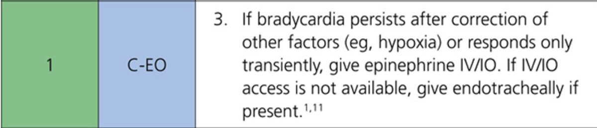 The 2020 PALS Guidlelines also maintained its stance regarding the use of Epinephrine (0.1 mg/mL) for symptomatic bradycardia. This in the face of a convincing paper in Resuscitation (March 2020) that came to the opposite conclusion.Follow the thread 