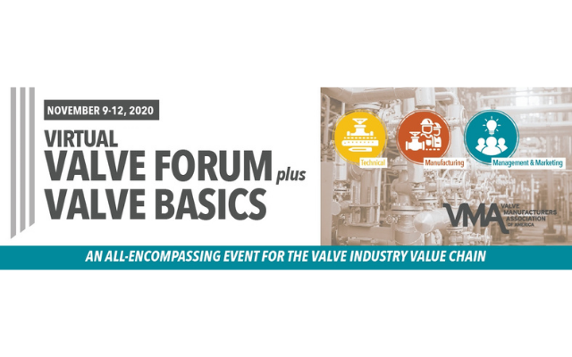 EmpoweringPumps's tweet photo. Are you registered for the 2020 Virtual #ValveForum? The 3rd Annual Valve Forum & Valve Basics will be Nov. 9 - 12. Don't miss the Virtual Valves 101 lessons and video demos. https://t.co/BdWHgN9AhD #ValveTalk #VirtualVMA @ValveMfgAssn https://t.co/EsYlIFbBvt