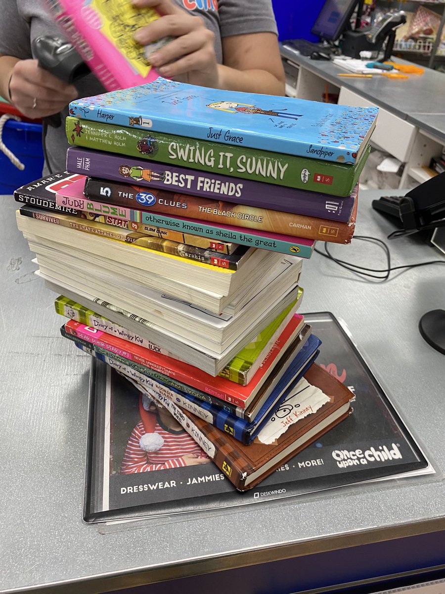 Mel Ostrowski (@blueash205) on Twitter photo Got a great haul of books for my <a href="/BlueAshElem/">Blue Ash Elementary</a> readers! <a href="/OnceUponAChild/">Once Upon A Child</a> has THE best deals for books. Teachers, check it out. 20 books for under $40. π Got a great haul of books for my <a href="/BlueAshElem/">Blue Ash Elementary</a> readers! <a href="/OnceUponAChild/">Once Upon A Child</a> has THE best deals for books. Teachers, check it out. 20 books for under $40. π