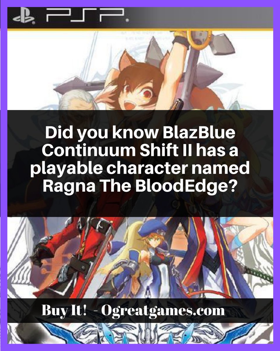 Did you know BlazBlue Continuum Shift II has a playable character named Ragna The BloodEdge? #dyk #gaming #question #videogames #playstation https://t.co/1It2G9K7My