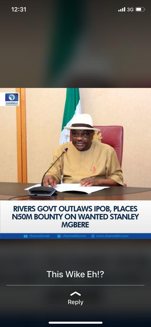 Bumpy_golden's tweet photo. @GovWike #stanleymgbere is not an IPOB member and was not responsible for the unrest that erupted in oyigbo and ONNE ,these are mere allegations made by greedy and bloodthirsty ONNE community leaders trying to sabotage the image and character of #stanleymgbere 
#endinjustice https://t.co/yqlI8qzhse