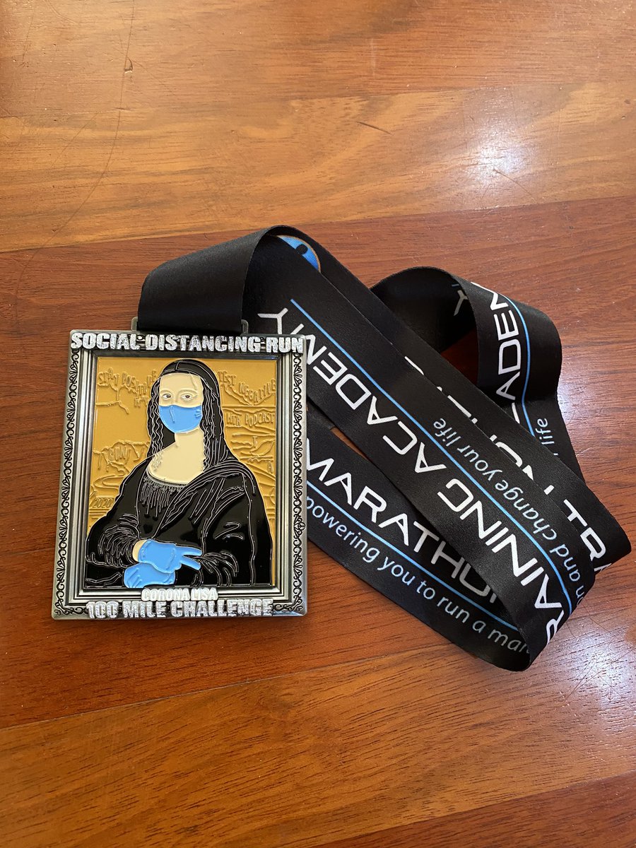 mchuaprasert's tweet photo. Recently got the disappointing news that the Honolulu marathon I’m training for has been postponed to next year.  But check out what I also earned!! Fabulous medal design, kudos to the #socialdistancingrun organizers! https://t.co/2haVF4b6B2