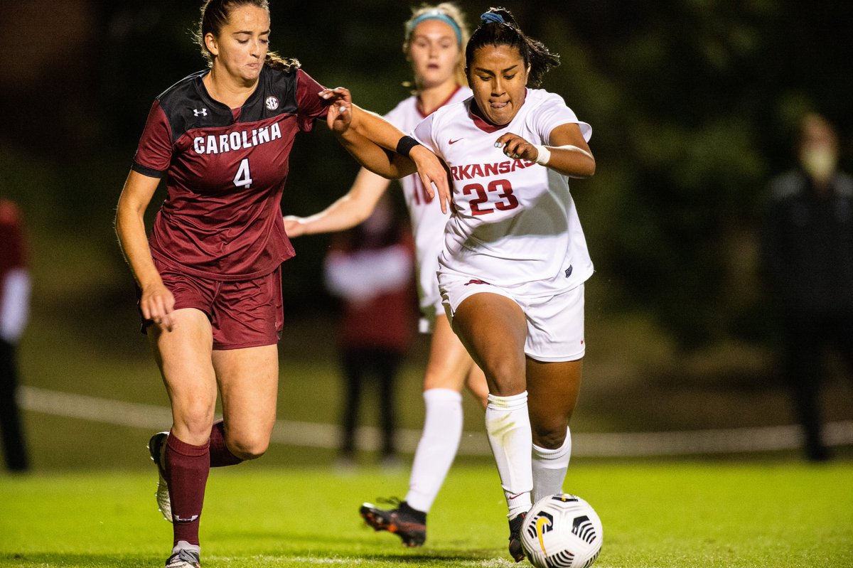 RazorbackSoccer's tweet photo. .@nayeli__1  right before half!

She's got the goal and we're up 2-0. https://t.co/GbnQpaWeJ6