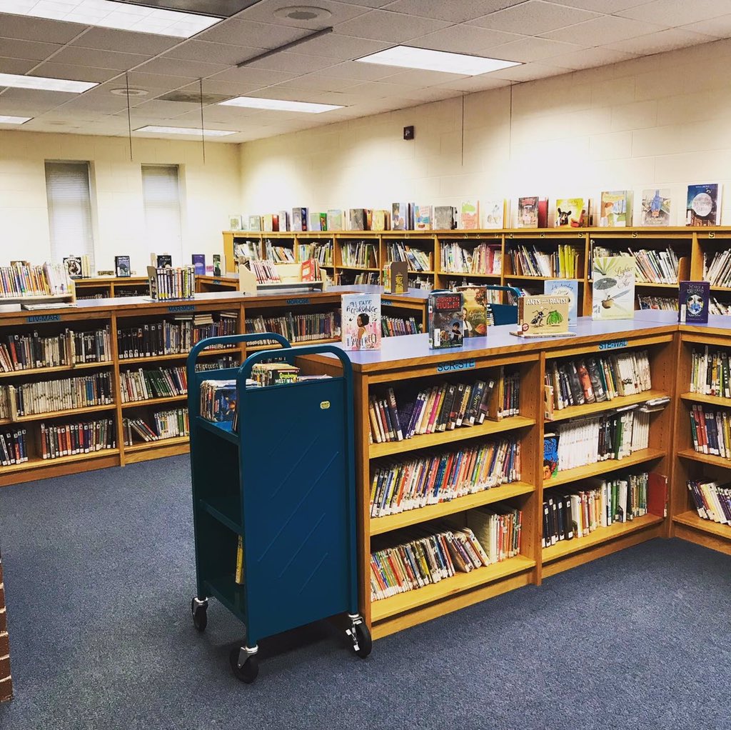 Tatum_Sanford's tweet photo. After Admin’s help on Friday, and me putting in some weekend hours the library will be ready for classes on Monday! #ACESSurfsUp #LibraryWaves #ElementaryLibrary #DifferentButGood https://t.co/PaJxZYaoab