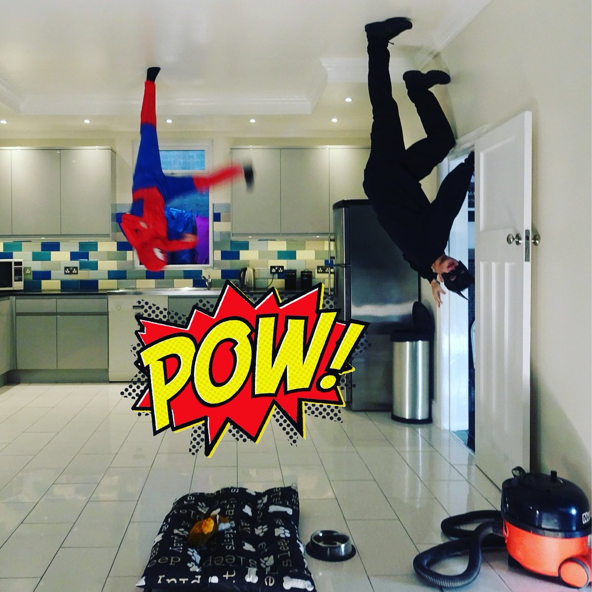Holy hole in a doughnut..have you seen this? Win two tickets to Quirky Quarter by coming up with the best caption for this picture, comment below. Winner announced this Wednesday at 6pm. 
#quirkyquarter #batman #spiderman #liverpoolfilm #loveyourliverpool #liverpool