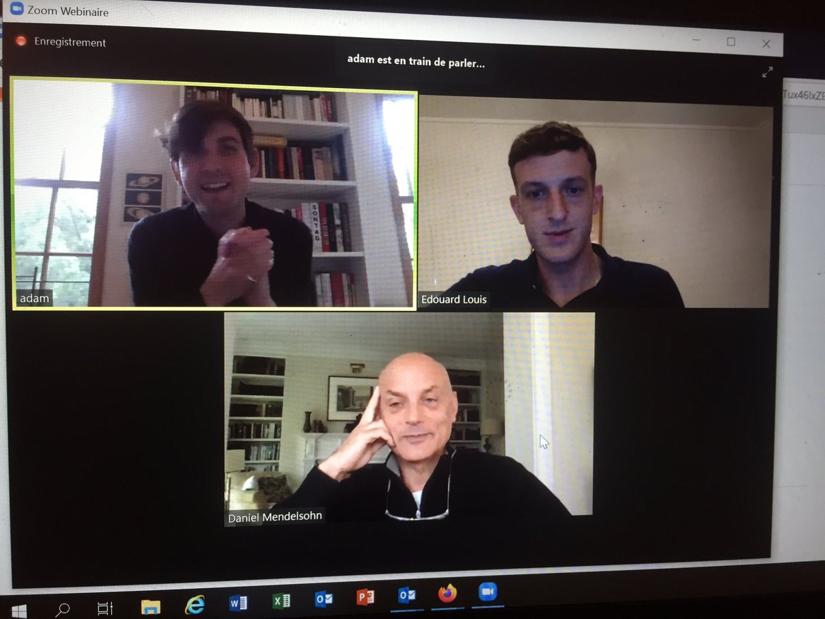 LegendusEst's tweet photo. @kimberlyburnspr @DAMendelsohnNYC @edouard_louis @albertinebooks En direct... Un dimanche soir (Paris time) Zoom qu’on aime avec @DAMendelsohnNYC, Édouard Louis et Adam à propos de #3R #digressive #storytelling Auerbach, Fénelon, Sebald - @ATrapenard https://t.co/lM24JiqkZT