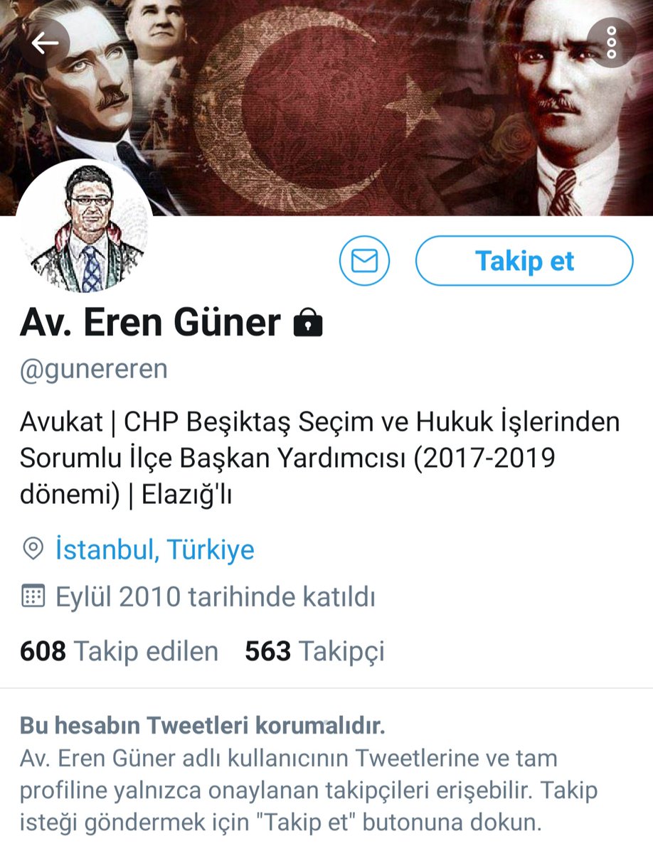 Irkçı,faşist Wilders'in Erdoğan'a hakaret ettiği tviti RT eden CHP Beşiktaş Seçim ve Hukuk İşlerinden Sorumlu İlçe Başkanı Eren Güner ( @gunereren ) gibileri görünce..
Az bile Reisçiyim.

#ÖlümüneErdoğancıyım