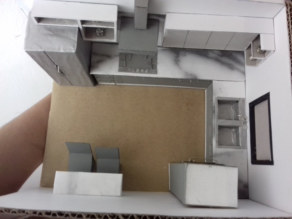 archbyalis's tweet photo. #Entrega  #Maqueta #PlantaFachadaCorte  #cocina4x3Metros #SeccionB2020C #TecnicasDeRepresentacion  #Diseño #MedidasMinimasDeCocinas  #rjmc2020c @notiuru @arquitecturauru @cardonarichard  #AlisCastellanos https://t.co/fSbIHiCgB9