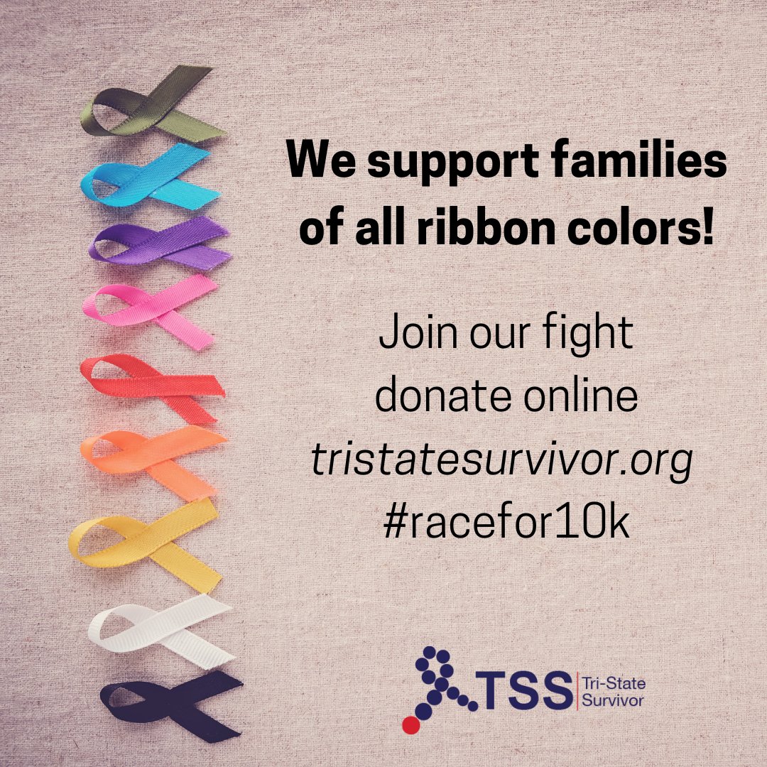 communitytss's tweet photo. No matter what color ribbon your family supports.  We support you.  Join our fight, donate to the #Raceto10k  because #noonefightsalone
Donate online at https://t.co/sFdP9XlbL0 https://t.co/L1k50cd6B4