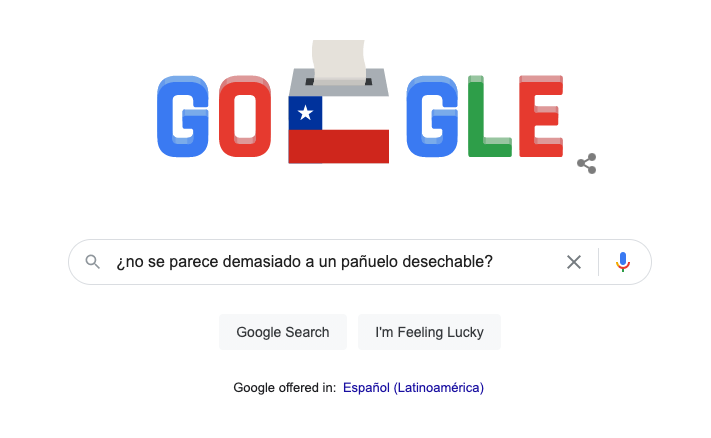 Doesn't the #doodle looks too much like a tissue? #Plebiscito2020