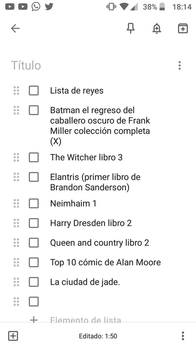elpablozqui1's tweet image. @LiliaSNyx @geekfurioso @as_loren @ErigolDelViento @belfegordo les invoco en este tweet, para que me den una opinión sobre que debería descartar en esta lista de libros, los cuales tengo pensados para las navidades. Esto es más como una petición de consejo nada más. Saludos
