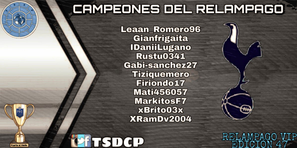TSDCP's tweet image. Queremos felicitar a @FuerteAlMedio8 por salir campeón 🏆🎖️ del relámpago VIP TSDCP de es viernes y así obtener el mes de plus de regalo

Campaña del campeón 👇🏽
5PJ: 3PG: 2PE: 0PP: 9GF: 2GC: +7DG

@PSplusYA Gracias por el premio💪🏽