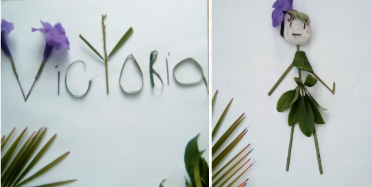 reshyed's tweet photo. #Naturedesign, My daughter's (kinder) #scienceproject using nature to create name &amp; person. 🥰 https://t.co/A38inuXUvr