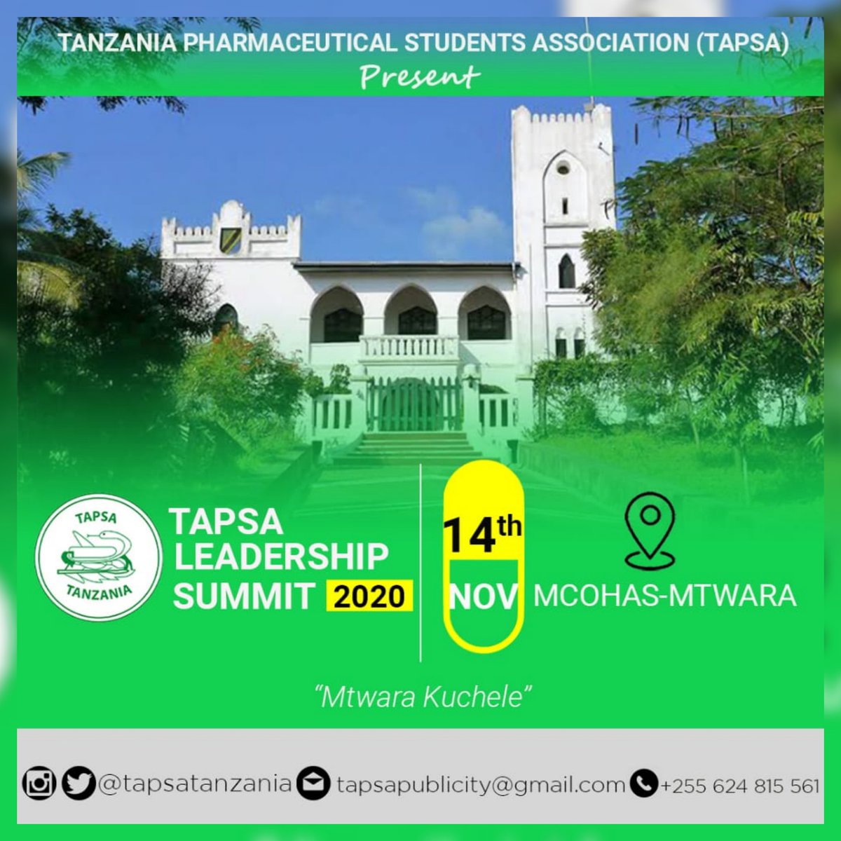 tapsamcohas's tweet photo. Lets all meet at mtwara and hope no one is going to regret
#TAPSA LEADERSHIP SUMIT# https://t.co/Bv4bQmW72e