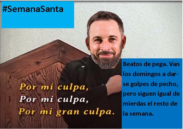 Que #SemanaSanta sea tendencia en Octubre, tiene bemoles. Esos beatos de pega, patriotas de bandera, que se confinen en casa dándose golpes de pecho hasta ablandarse el tórax. #AscazoFachas https://t.co/rhk2VolRRr