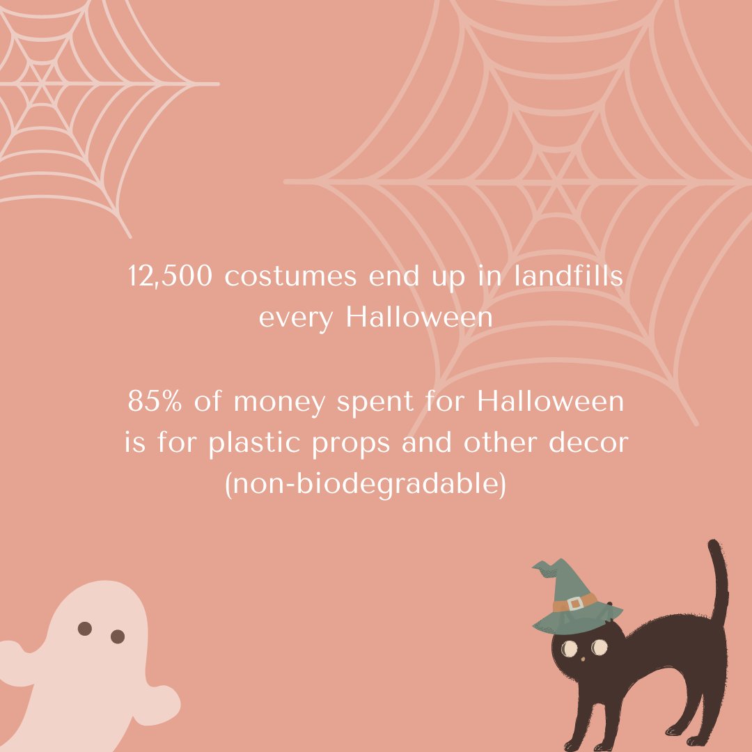 sustainof's tweet photo. These frightful facts from @ZeroWasteStore send a chill running down our spine. It's  important to remember the impact it can have on the environment. What are your low waste tricks (or treats!)?
#sustainabilityof #podcast #consciousconsumption
#wheredoestrashgo  #halloween https://t.co/qpRQIPOWjy