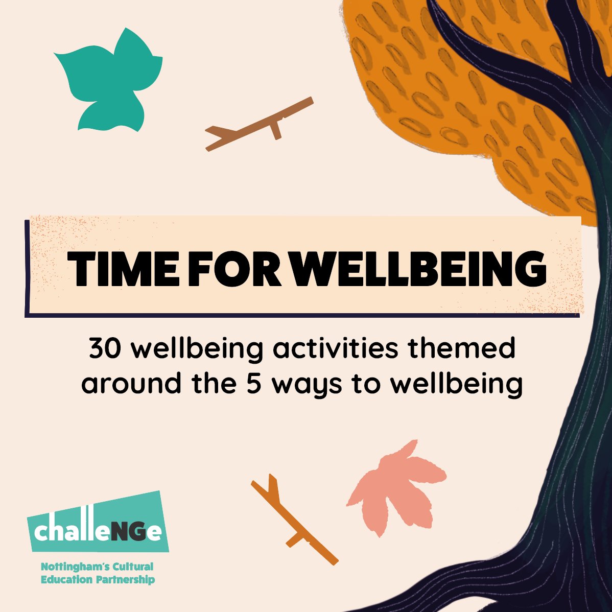 Working with partners across the city we've created a digital ‘Time for Wellbeing’ calendar with an activity for children and young people for each day in Nov. It'll be ready for download in 1st Nov, but follow the link to  for a taster of the activities bit.ly/ChalleNGeTFW