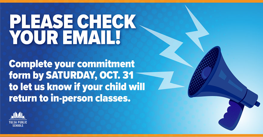 TulsaSchools's tweet photo. Students will begin returning to in-person learning in early November. We know you have a lot of questions, and we want to support you as you consider your options. Please visit https://t.co/ixO5iVWJ2j for more information. https://t.co/w9jgayUtp9