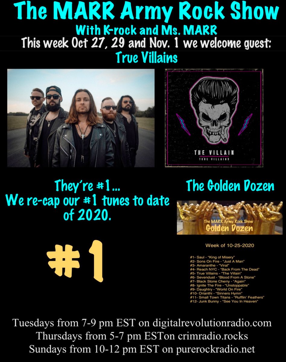 This week on The MARR Army Rock Show we welcome True Villains as our guests.