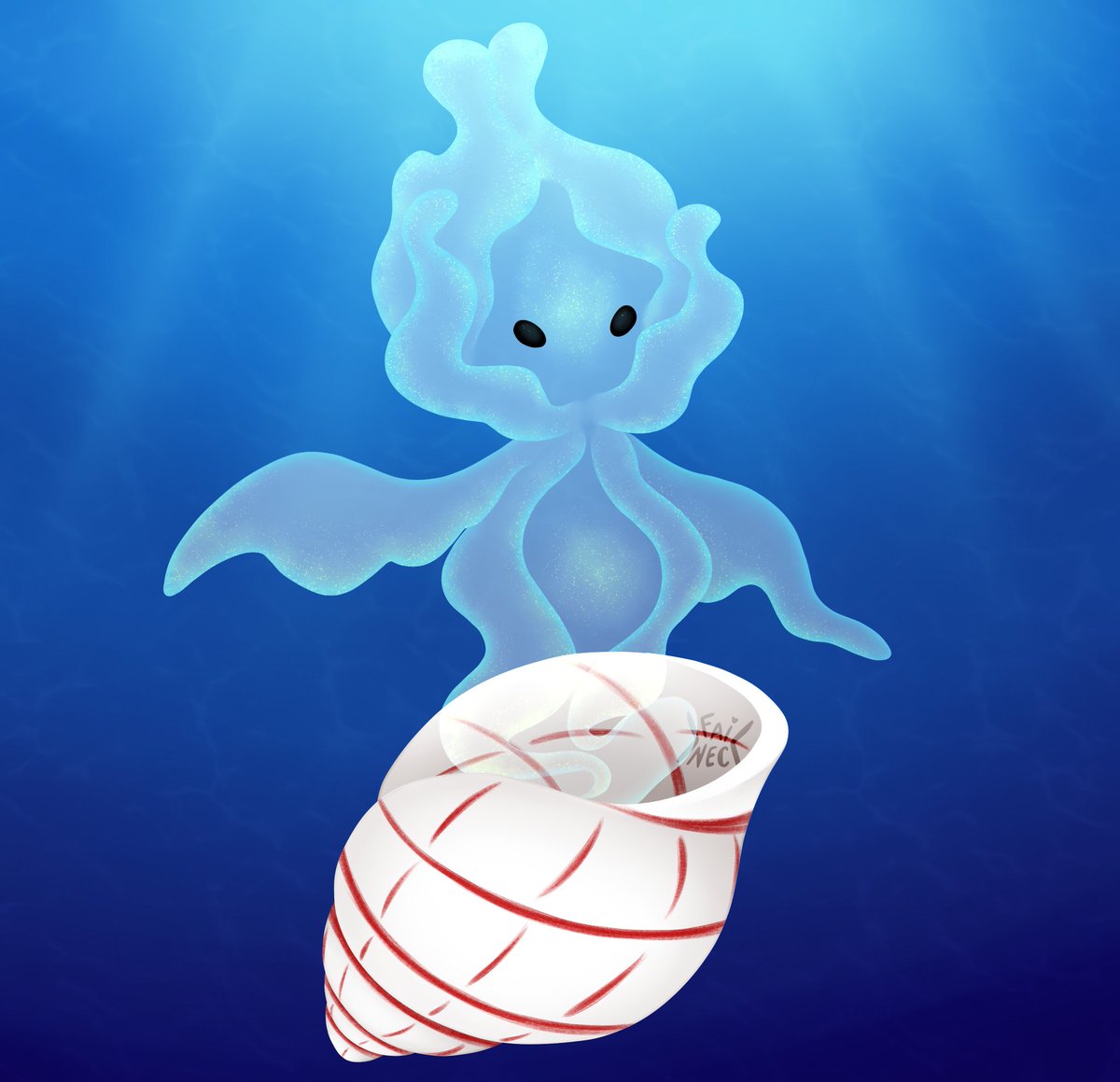 fainecart's tweet photo. I drew a bubble-snail-wisp-genie thingy for today's #biscoitober #13 (Shell + Ethereal) 
❤️+🔃 if you too love colorful creatures! 
.
#biscoitariafurry
#drawtober2020 #drawtober #artober2020 #artober #digitober2020 #digitober #bubblesnail #seasnail https://t.co/G9tI4MN2BG