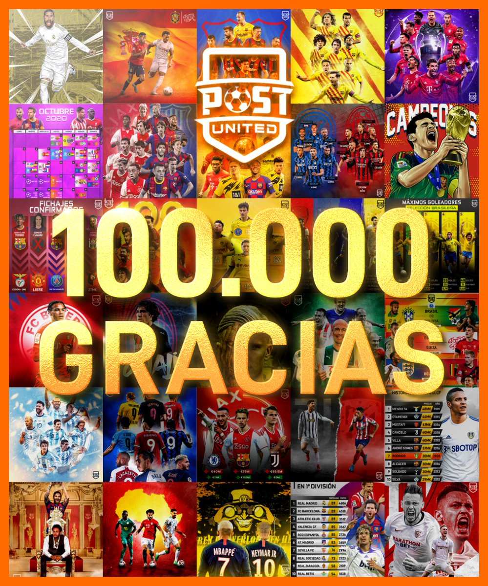¡1️⃣0️⃣0️⃣.0️⃣0️⃣0️⃣ GRACIAS!

♥️ Hemos llegado a una cifra espectacular en INSTAGRAM gracias a vosotros 

💪 ¡Ahora vamos a por más!

▶️ instagram.com/postutd/
