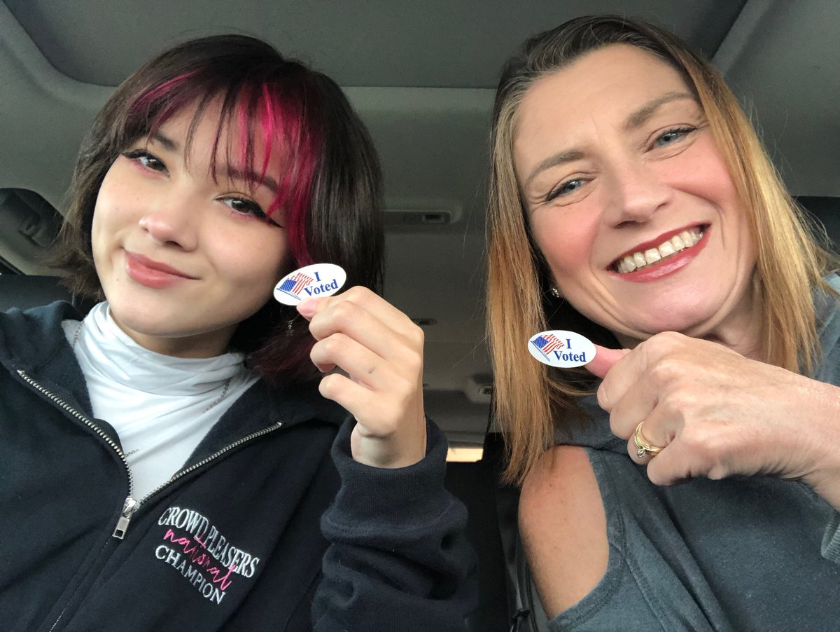 I took my first time voter to the polls! ⁦@ColleyvilleLib⁩