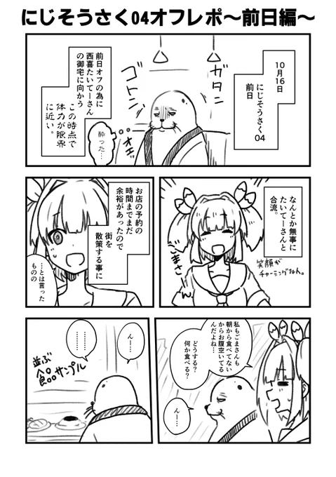 多分8割くらいはノンフィクションのはず!#にじそうさく04 レポ漫画～前日編～!! 