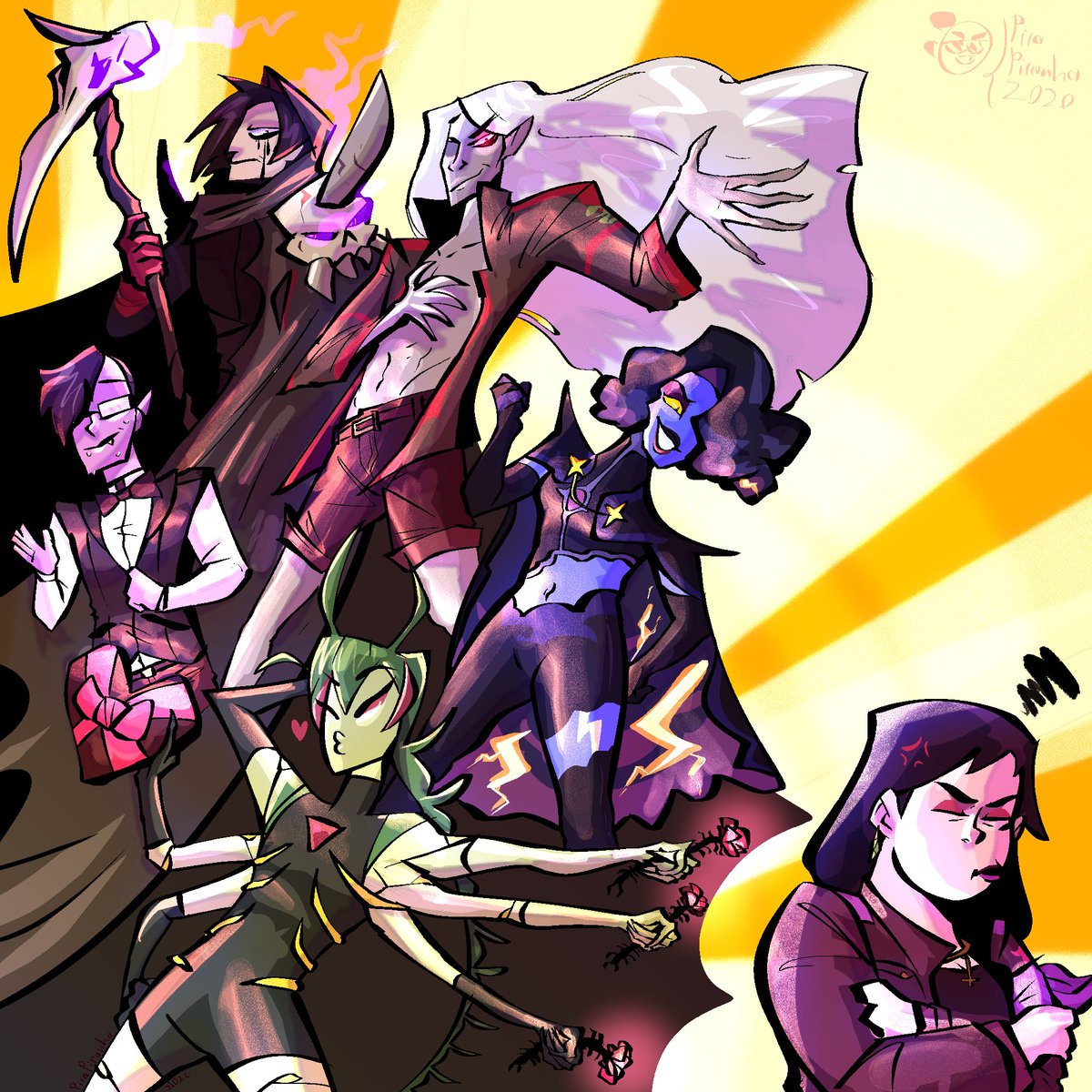 PiraPiranha's tweet photo. Joy VS The League of Evil Exes
Have you played Minster Camp yet?
#monstercamp #monsterprom #csp #clipstudiopaint #joymonsterprom #liammonsterprom https://t.co/8Yn7lV1DQ3