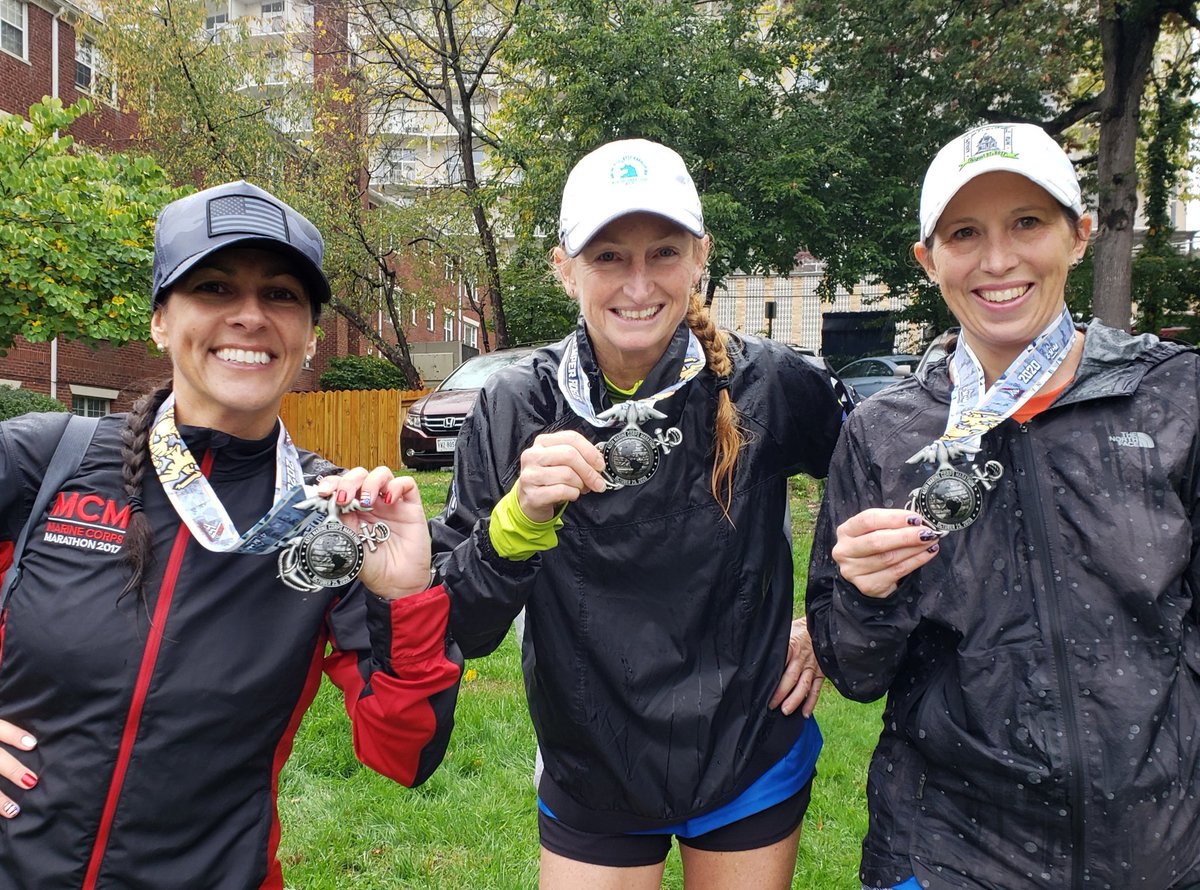 runSue19's tweet photo. We charged the district in 46 degrees, wind and rain - earned, never given!!! Oohrah! 40th unofficial marathon DONE!!!!!! #loveyourrun #TeamULTRA #virtualMCM2020 #runwiththemarines #virtuallyunstoppable #earnednotgiven #finishwithpride #40by40 #11thmcm #mcmstreaker https://t.co/QlhWJHwIu2