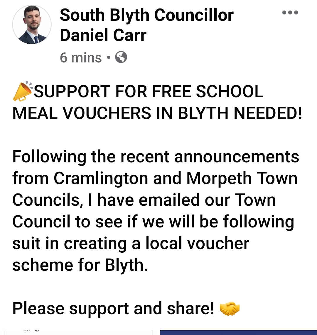 WayneDaleyOfficial on Twitter "Well done Blyth Councillor Daniel Carr for lobbying for Blyth