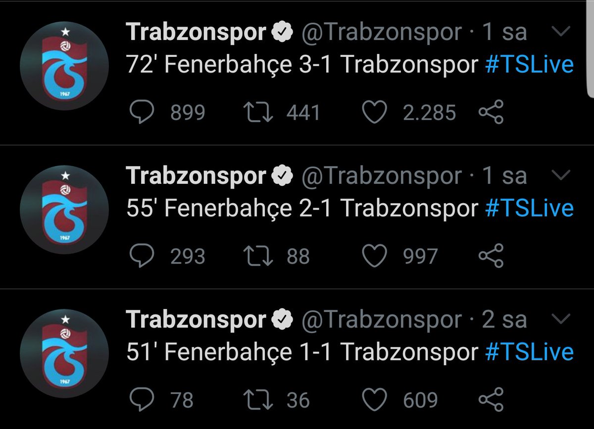 Trabzon twitter hesabı üçlü çektiriyor Ad:DDsfs <a href="/Trabzonspor/">Trabzonspor</a> <a href="/Fenerbahce/">Fenerbahçe SK</a>