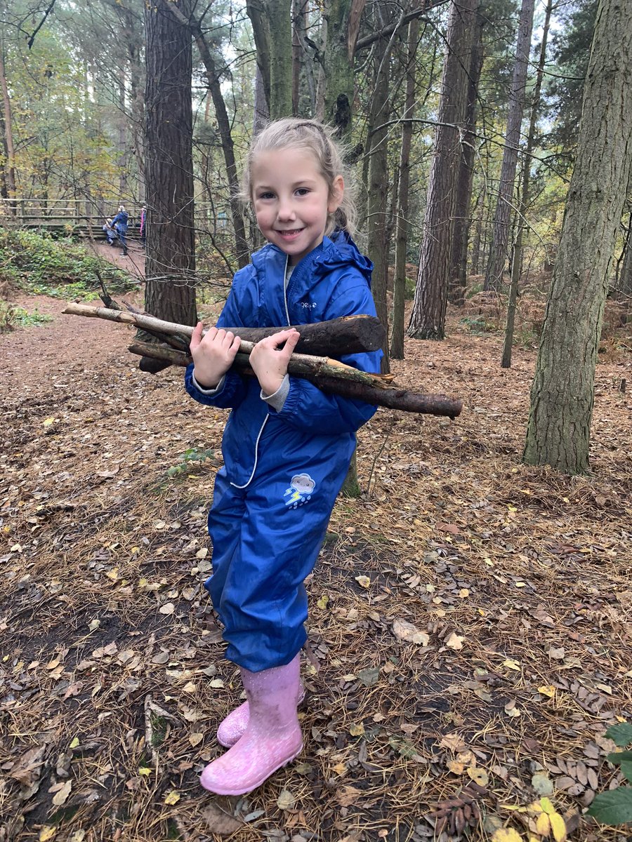 CaddickSian's tweet photo. Half Term day 2️⃣ collecting twigs &amp; dried leaves for her science project #Bughotel @l_sudworth @visitdelamere https://t.co/VBzsEU6LeZ