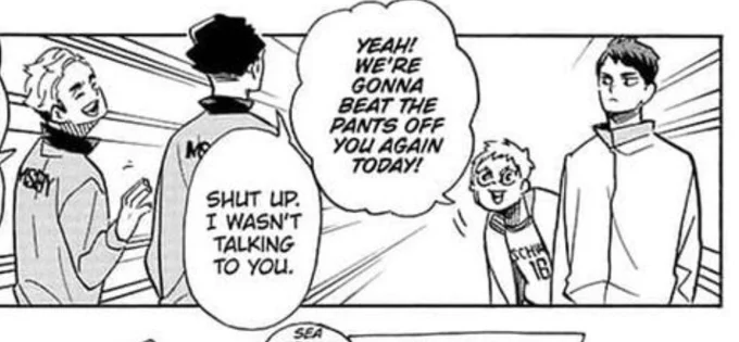 Poor Korai-kun didn't know the drill: Kiyoomi only talks to Toshi-kun
/ i feel bad being ushisaku shipper but forget about this panel. 