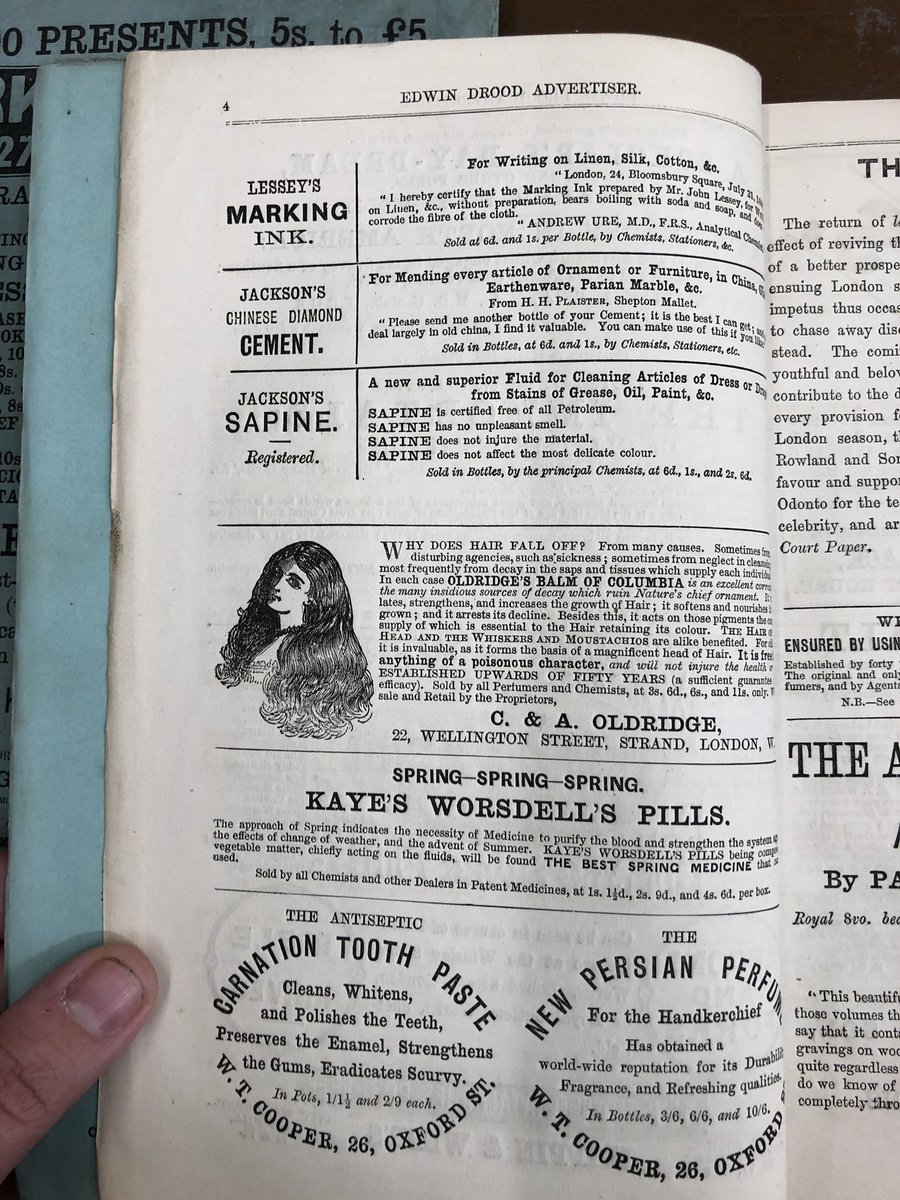 Parts cost only a shilling—the same cost as entrance to the Great Exhibition on a cheap day or lunch in a tavern—which made them affordable for many readers. Part of what made this cheap printing possible were, of course, the advertisements.