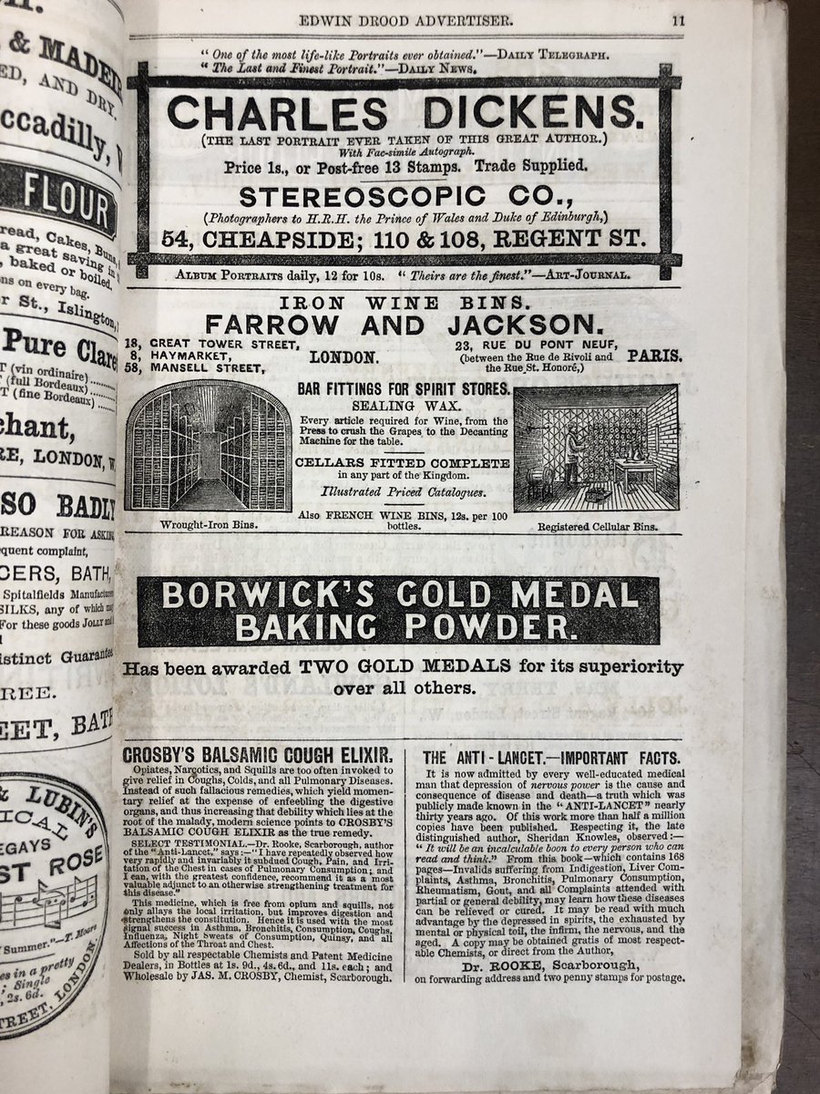 I confess I love the ads most of all—what an incredible window into Victorian life and culture. I use these in classes a lot: what can we deduce about Dickens’ earliest readers from these ads?