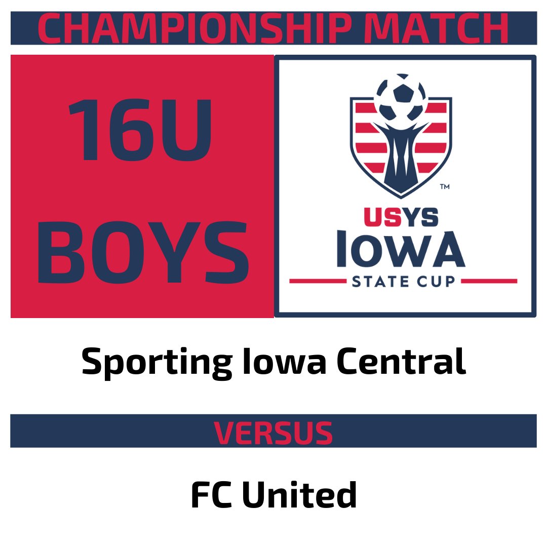 IowaSoccer's tweet photo. Good luck to our teams competing in the championship match of the 16U Boys Iowa State Cup final! #iowasoccer #IAStateCup #usys #statecup #playerpathway #roadtoAZ https://t.co/vw5KoKBdNB