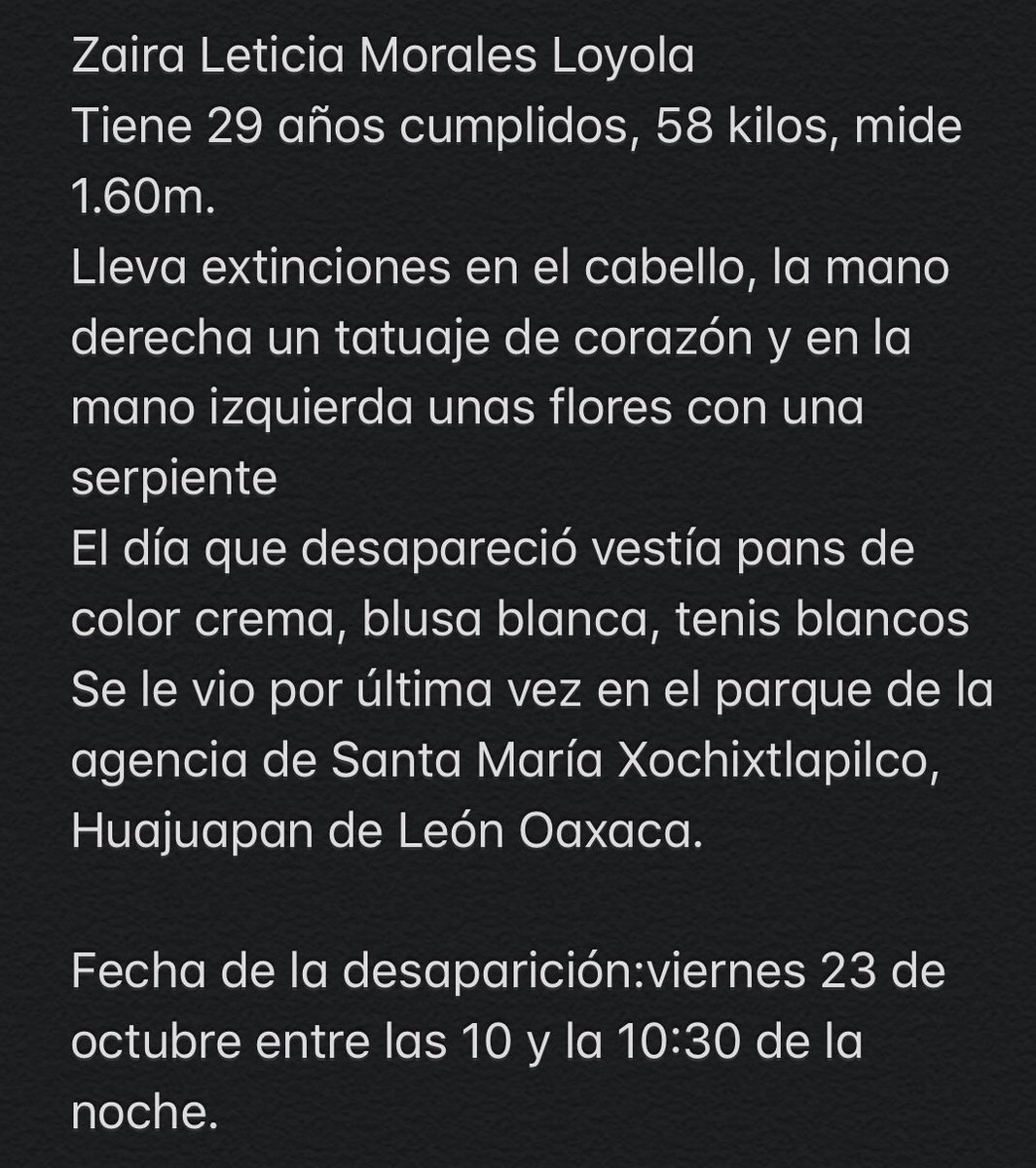 _ElenaRios's tweet photo. ¡No permitamos más historias de dolor, no permitamos que las historias se repitan, la queremos viva! Amiga, te estamos buscando.
#TeEstamosBuscandoZaira @Fridaguerrera @MxMareaVerde @MareaVerdeMex https://t.co/sYCi9eBY27