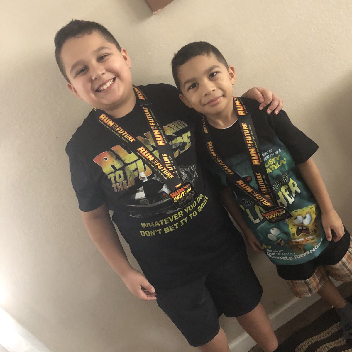 ethanbrandon13's tweet photo. Great Scott!! We did it! We Ran to the Future!! Family fun run with a @BacktotheFuture theme. Even @liliboo02 and @JISalan05 time traveled with us!! Had a Blast, it was Heavy! #RunToTheFuture #IRun4Movement https://t.co/cjhJhuOAXD