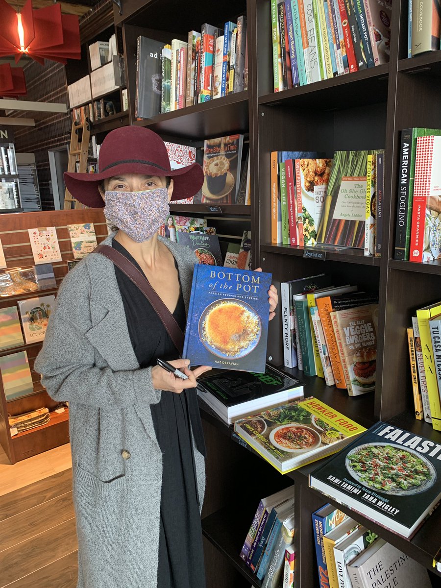 book_jewel's tweet photo. Local author Naz Deravian signing a copy of her book ~Bottom of the Pot~ at The Book Jewel! #bottomofthepot #cookbooks #thebookjewel @bottomofthepot1 https://t.co/MUtHihBCxz