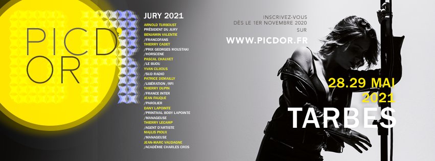 Picdor's tweet photo. Édition 2021 ➡️ Inscriptions J -7
Jury ↘️ plus d'infos bientôt sur notre site... #chansonfrançaise #musique #scenefrançaise #Tarbes @scene_francaise https://t.co/Cq7hXtn1Sg