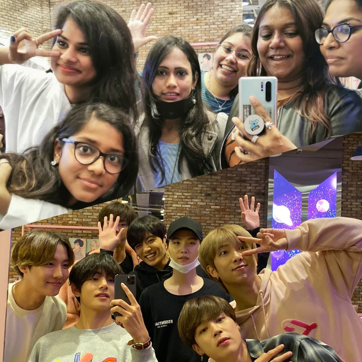 When my Malayali cells told me not to miss the chance  and last but not the least "HOUSE OF BTS" , recreating the same photo and all other tons of fun. +