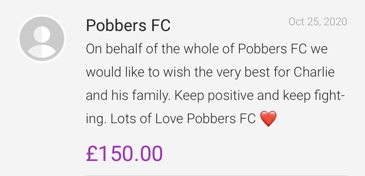 Boys all chipped in as promised and managed to get a donation from both teams to help fund this young lads fight for life. In these times more than ever it’s all about moments like these where every little makes a massive difference❤️ Link to donate is on our page