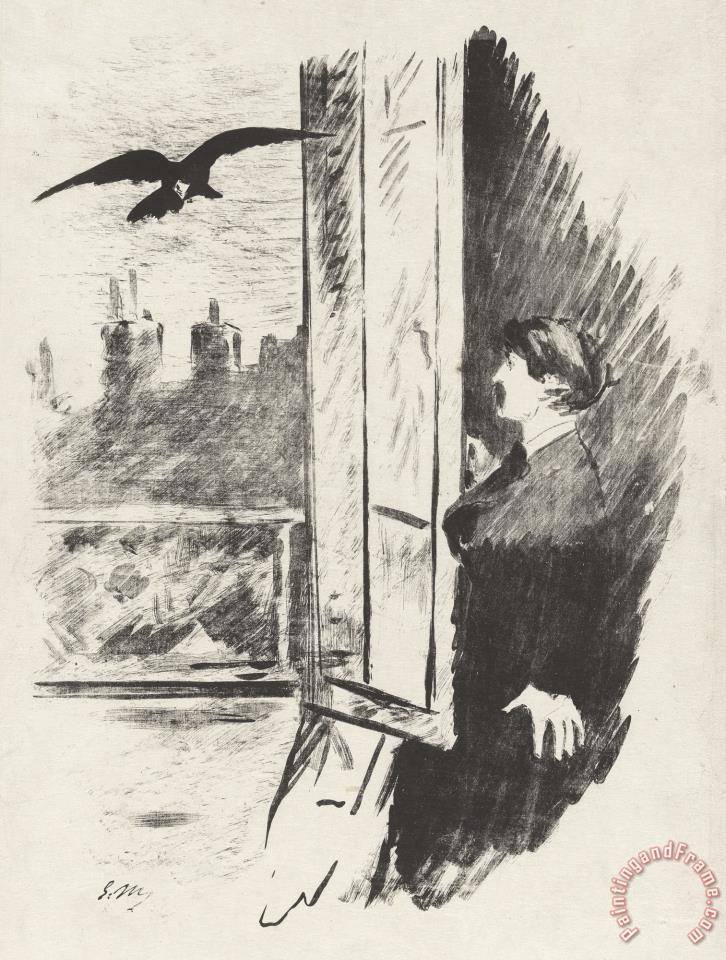 Édouard Manet - ‘At the Window’, from Stéphane Mallarmé’s translation of Edgar Allan Poe's ‘The Raven’